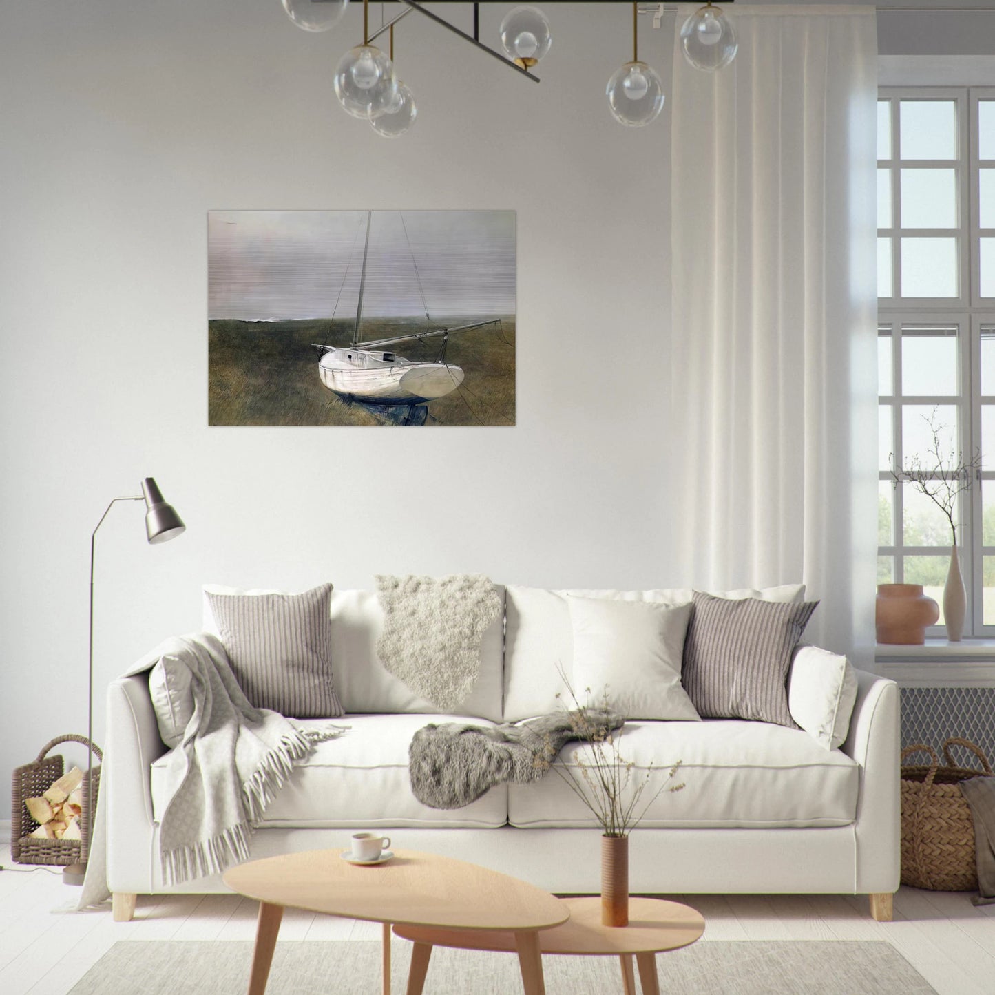 BELOW DOVER 1950 - Andrew Wyeth Brushed Aluminum Print - 70x100 cm / 28x40 inches | Andrew Wyeth Aluminum Print | Andrew Wyeth Prints
