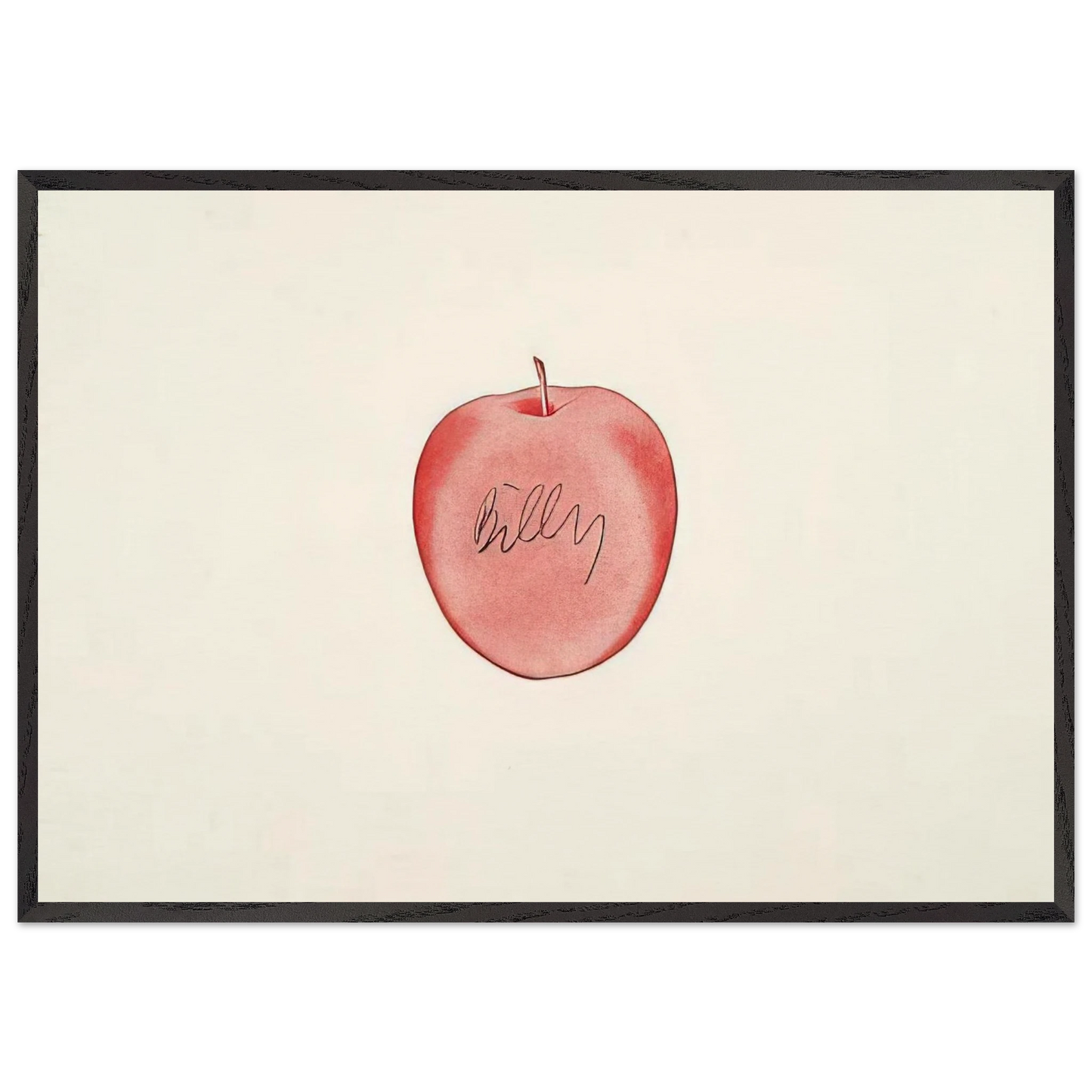 Red Apple - 1996 - Billy Apple 70x100 cm / 28x40 inches Framed Art Print – Black Wooden Frame
