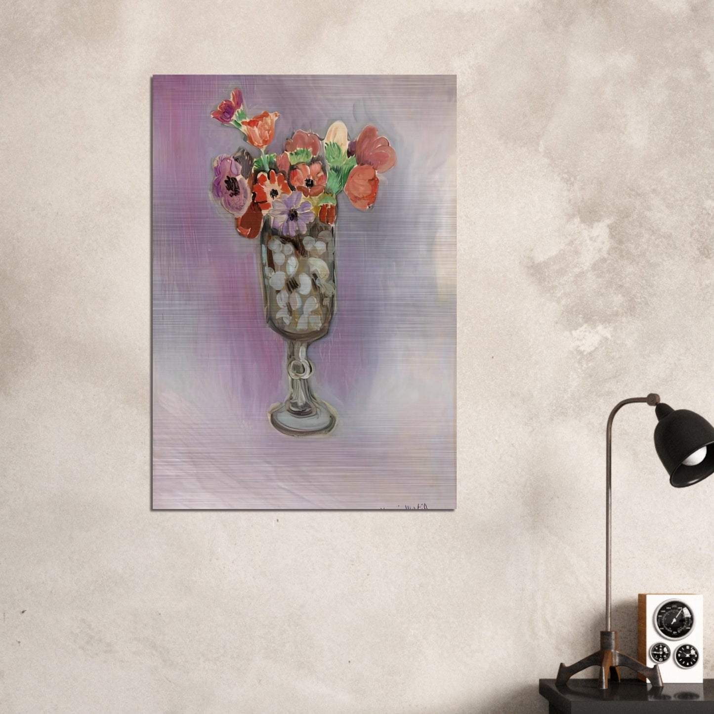 BOUQUET OF ANEMONES 1918 - Henri Matisse Brushed Aluminum Print - 70x100 cm / 28x40 inches | Henri Matisse Aluminum Print | Henri Matisse Prints