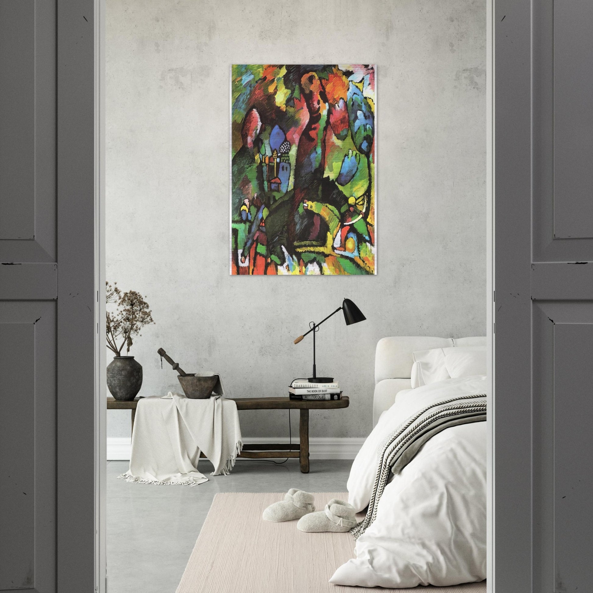 PICTURE WITH ARCHER 1909 - Wassily Kandinsky Brushed Aluminum Print - 70x100 cm / 28x40 inches | Wassily Kandinsky Aluminum Print | Wassily Kandinsky Prints
