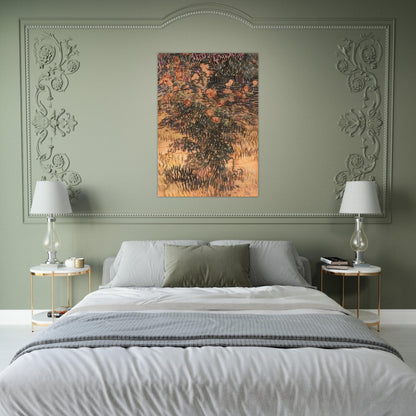 Oleanders, the Hospital Garden at Saint-Remy - Vincent van Gogh Brushed Aluminum Print - 70x100 cm / 28x40 inches | Vincent van Gogh Aluminum Print | Vincent van Gogh Prints