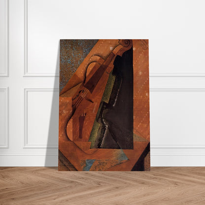 THE VIOLIN 1914 - Juan Gris Brushed Aluminum Print - 70x100 cm / 28x40 inches | Juan Gris Aluminum Print | Juan Gris Prints