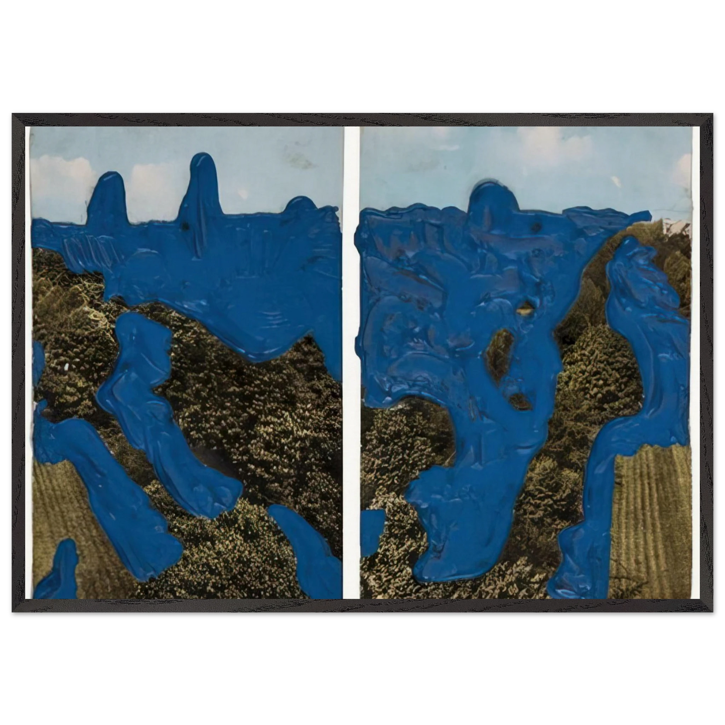 Postcard - 1968 - Dieter Roth 70x100 cm / 28x40 inches Framed Art Print – Black Wooden Frame