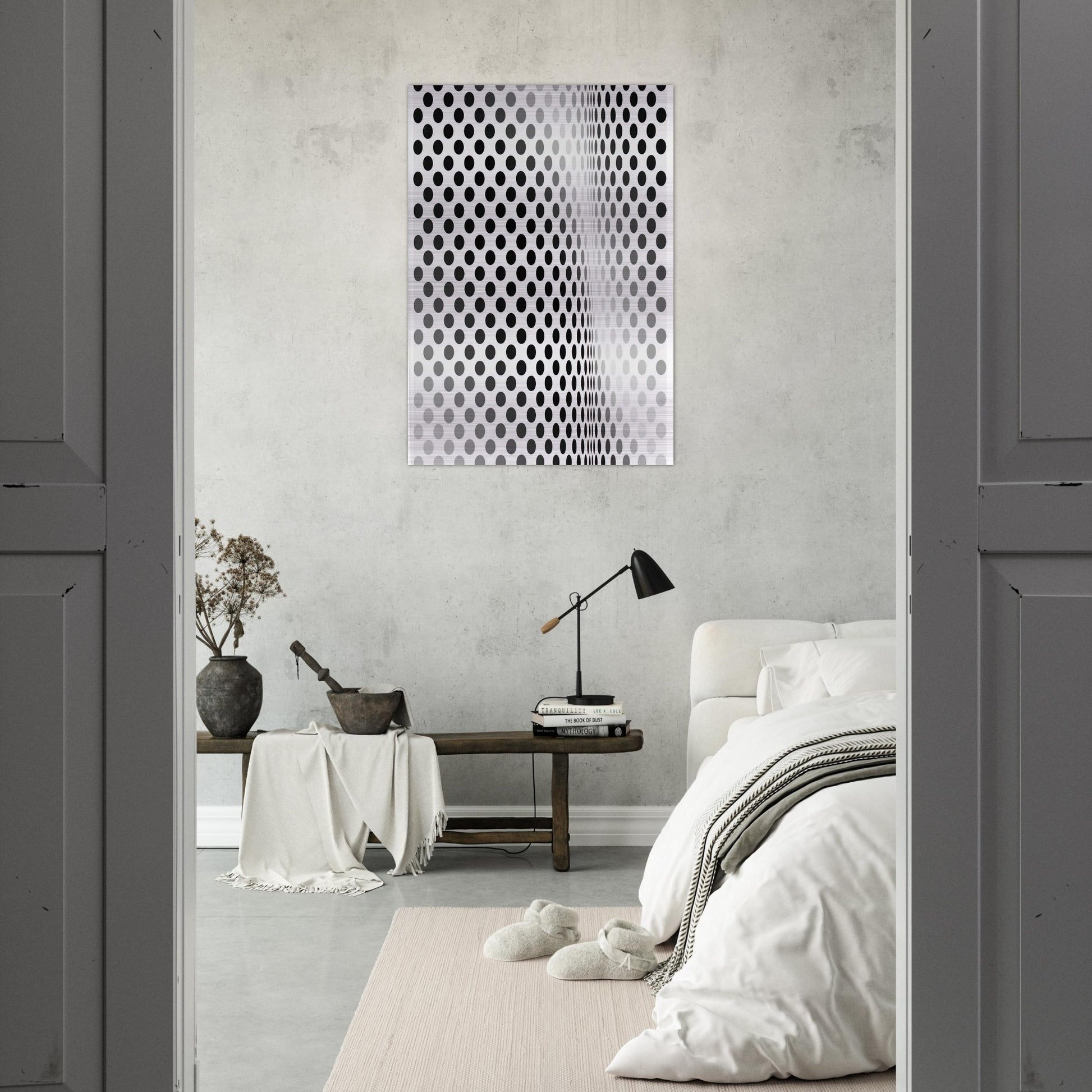 PAUSE 1964 - Bridget Riley Brushed Aluminum Print - 70x100 cm / 28x40 inches | Bridget Riley Aluminum Print | Bridget Riley Prints