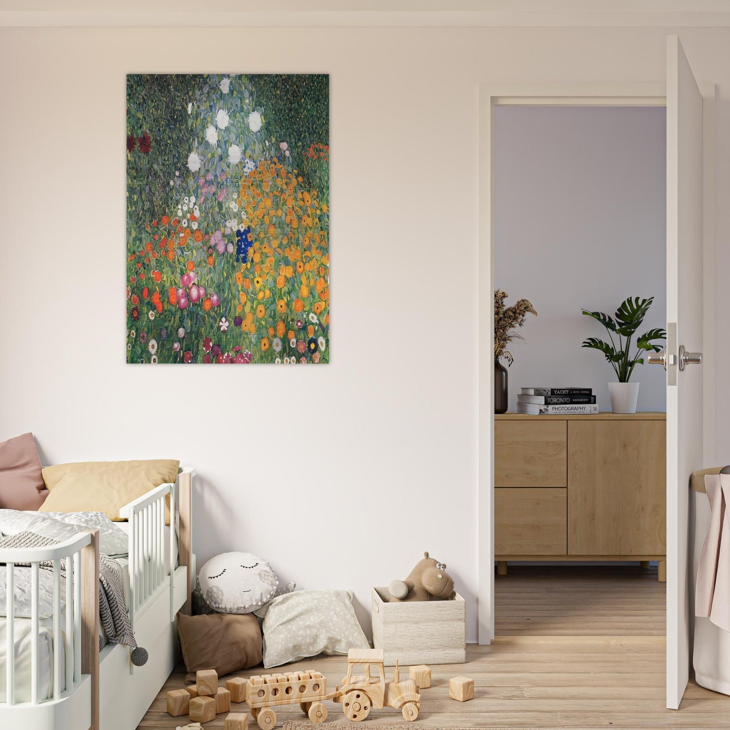 FLOWER GARDEN 1907 - Gustav Klimt Brushed Aluminum Print - 70x100 cm / 28x40 inches | Gustav Klimt Aluminum Print | Gustav Klimt Prints
