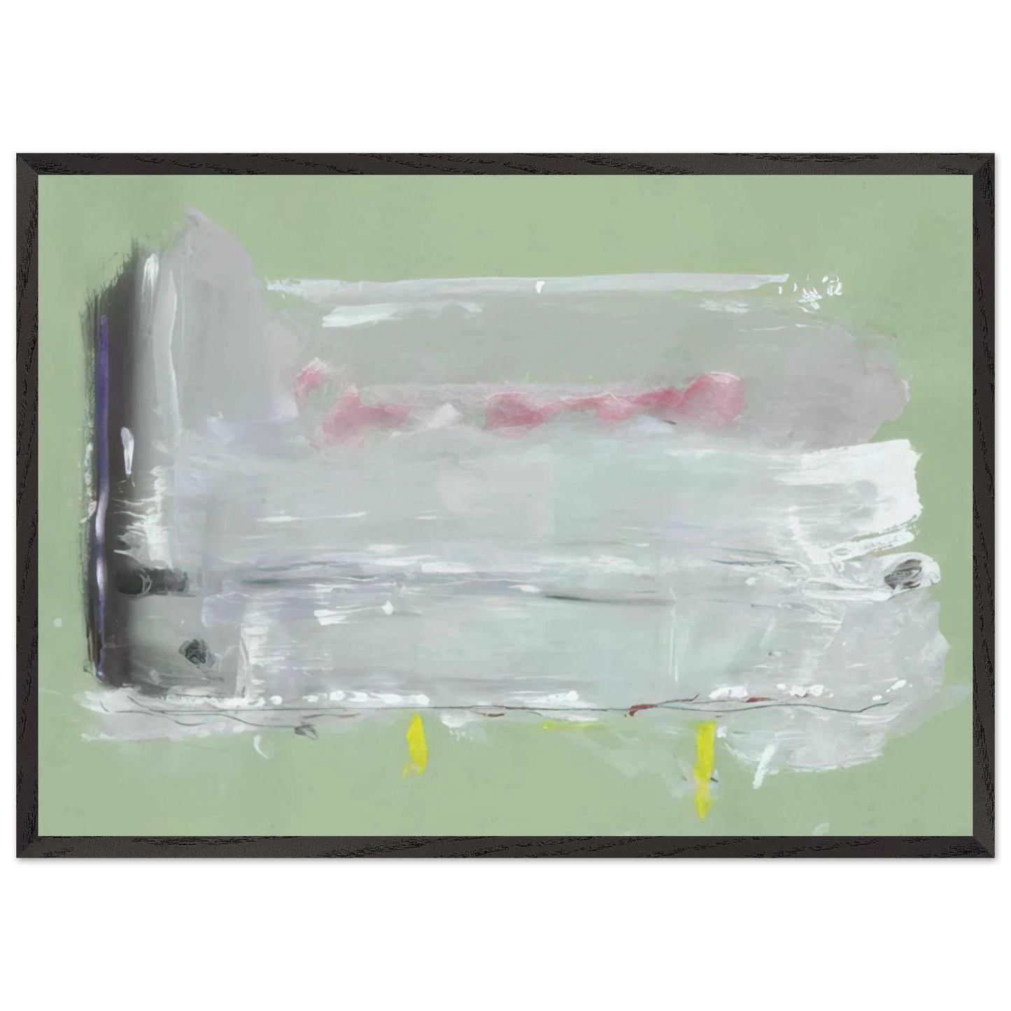 Helen Frankenthaler - Untitled - 1984 Wall art - 21x29.7 cm / 8x12" - Premium Wooden Framed Poster With Fine Art Paper-canvas - White frame