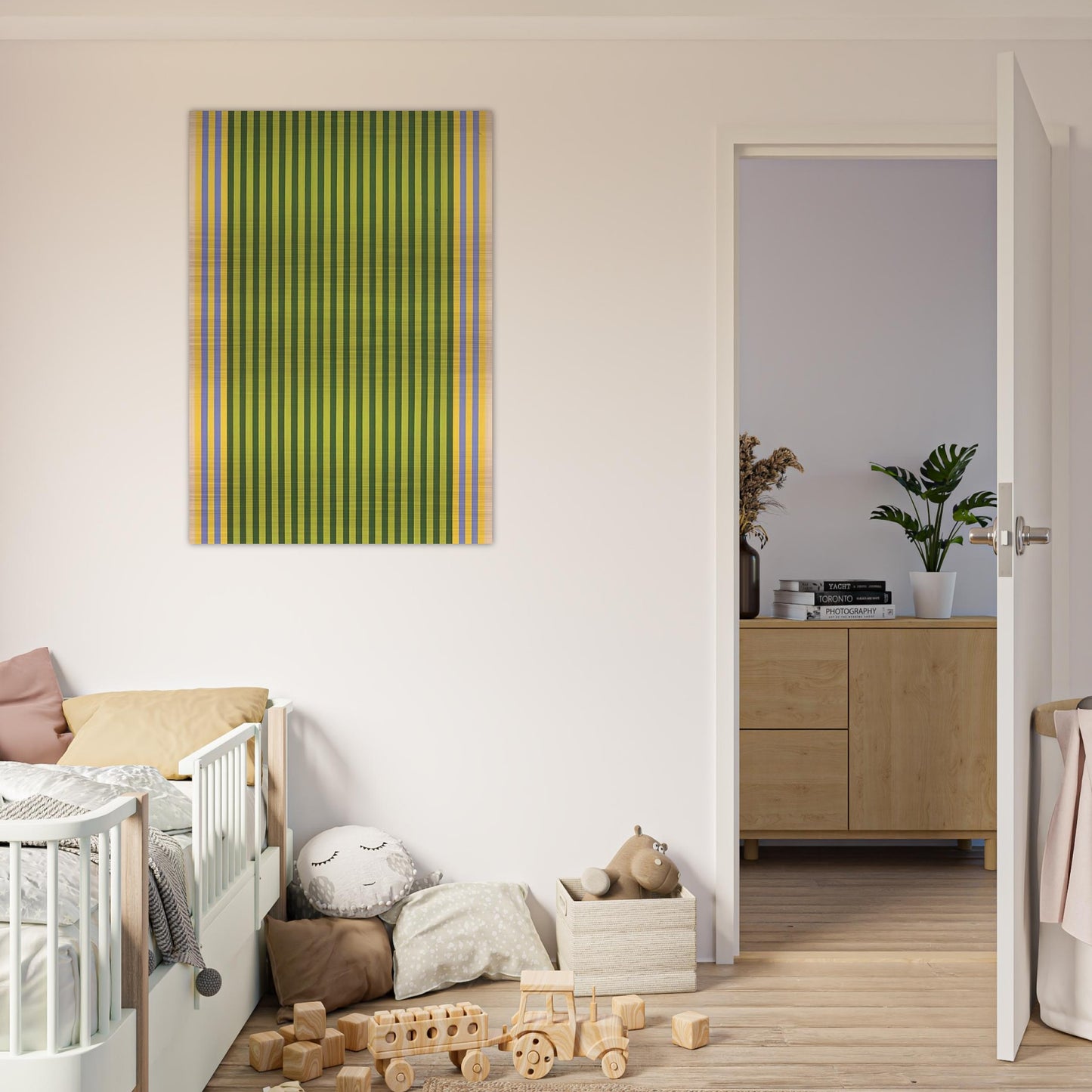 LimelightSounds of Grass - 1960 - Gene Davis Brushed Aluminum Print - 70x100 cm / 28x40 inches | Gene Davis Aluminum Print | Gene Davis Prints