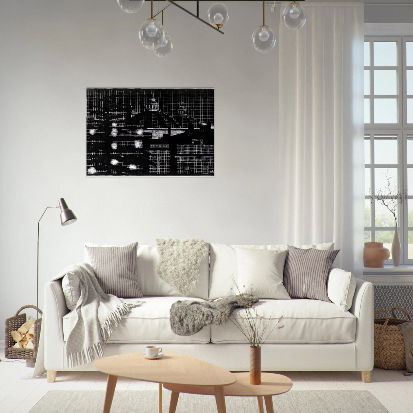 NOCTURNAL ROME 5 - MC Escher Brushed Aluminum Print - 70x100 cm / 28x40 inches | MC Escher Aluminum Print | MC Escher Prints
