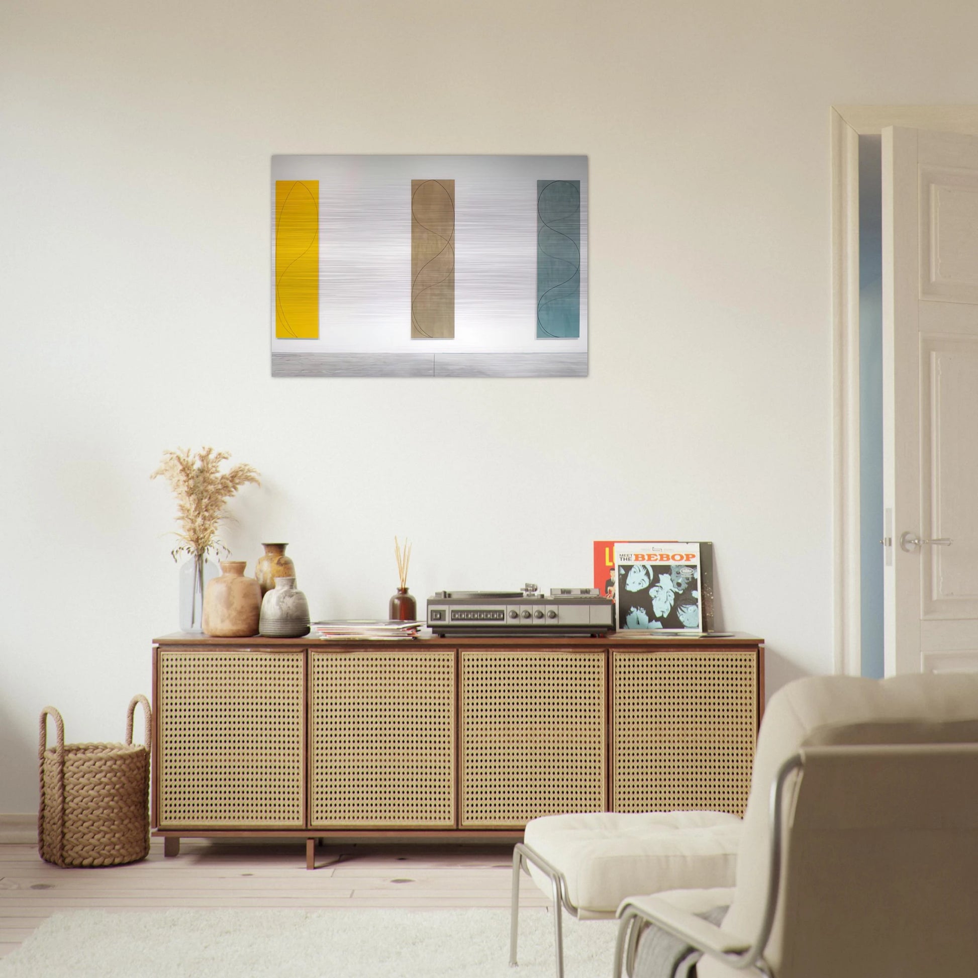 COLUMN PAINTINGS 2004 - Robert Mangold Brushed Aluminum Print - 70x100 cm / 28x40 inches | Robert Mangold Aluminum Print | Robert Mangold Prints