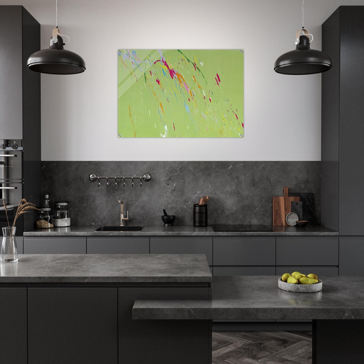 Raindrops Keep Falling on My Head - 1973 - Walasse Ting Acrylic Print - 70x100 cm / 28x40″ inches