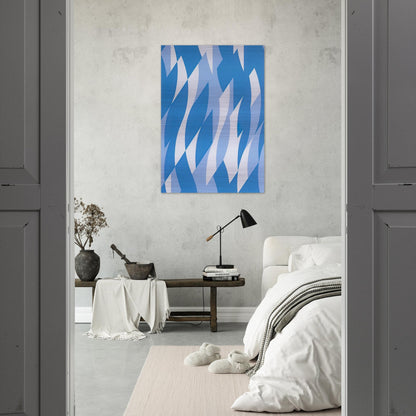 TWO BLUES 2003 - Bridget Riley Brushed Aluminum Print - 70x100 cm / 28x40 inches | Bridget Riley Aluminum Print | Bridget Riley Prints