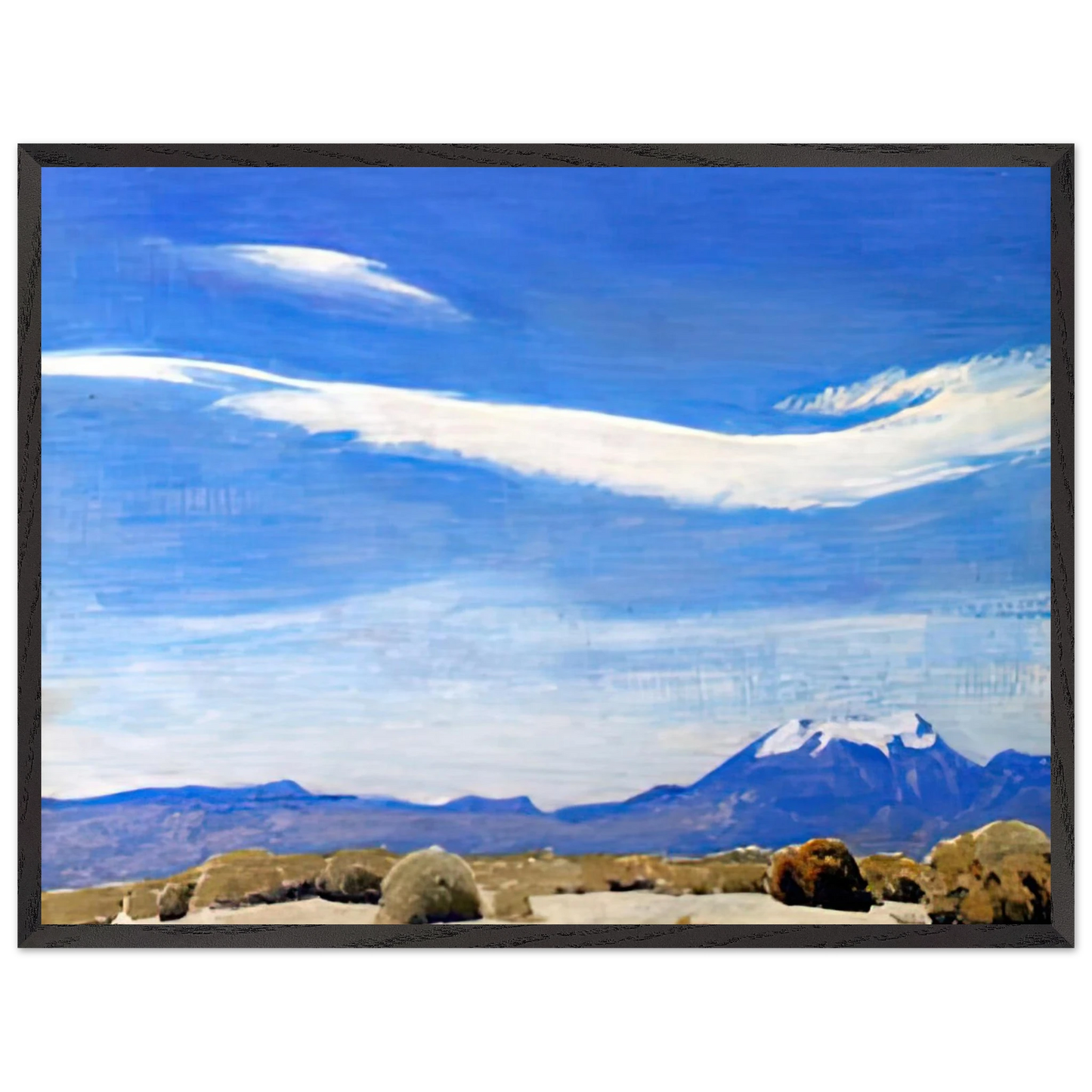 Maynard Dixon - THE CLOUD COACHELLA VALLEY CALIFORNIA 1940 Wall art - 30x45 cm / 12x18 inches - Premium Wooden Framed Poster With Fine Art Paper-canvas - White frame