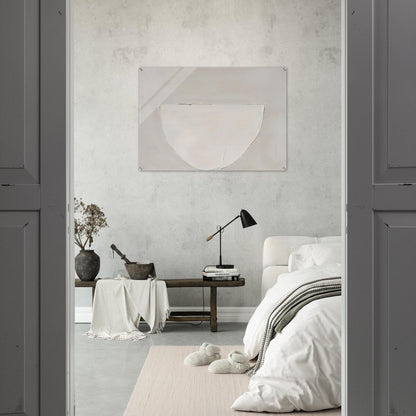 Bowl White on Grey - 1962 - William Scott Acrylic Print - 70x100 cm / 28x40″ inches | William Scott Wall Art | William Scott Prints