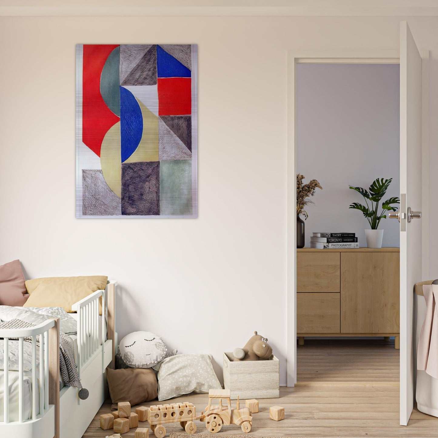 ABSTRACT COMPOSITION - Sonia Delaunay Brushed Aluminum Print - 70x100 cm / 28x40 inches | Sonia Delaunay Aluminum Print | Sonia Delaunay Prints
