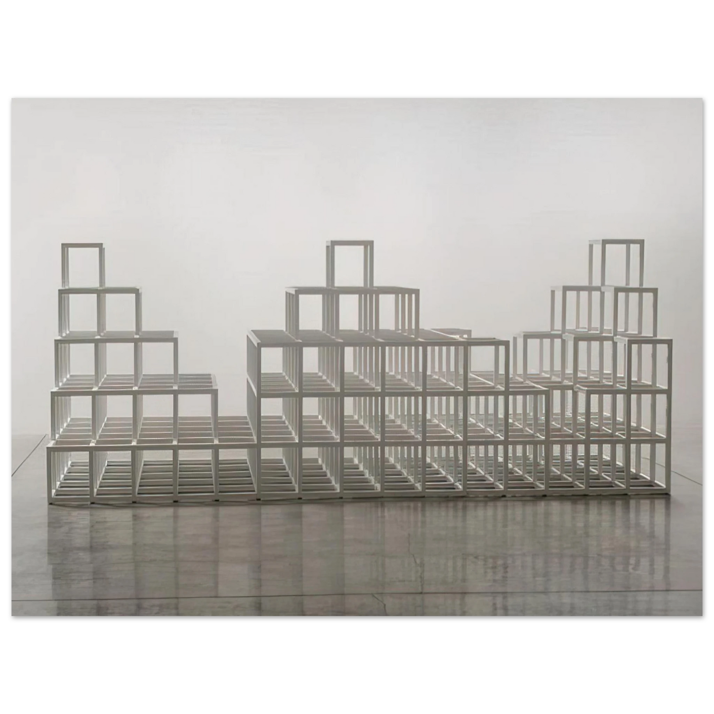 Sol LeWitt - Structure with Three Towers  75x100 cm / 30x40inches Fine Art Poster
