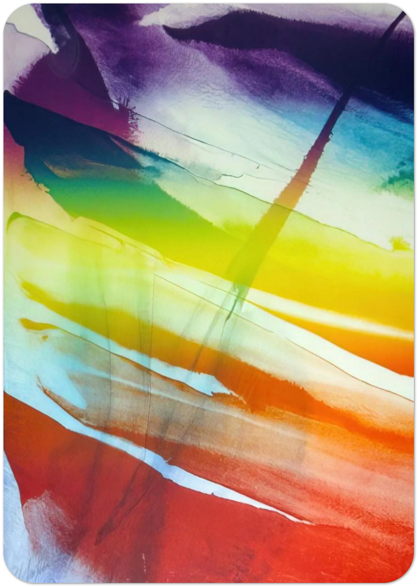 Phenomena Franklin's Kite - 1974 By Paul Jenkins Pack of 10 Post Cards | Paul Jenkins Post Cards | A6 (10.5 x 14.8 cm) - 4.1 x 5.8 inches
