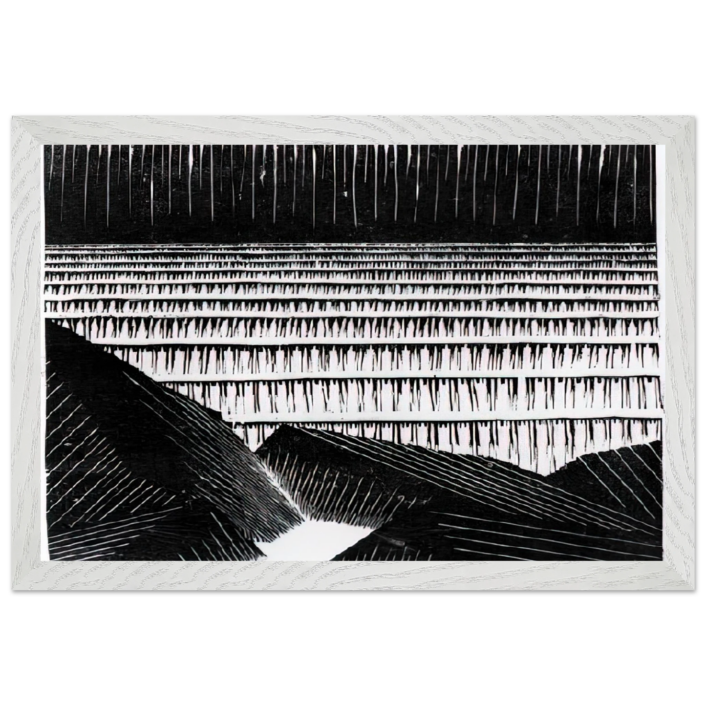MC Escher - ESCHER (4) Wall Art - 21x29.7 cm / 8x12" - Premium Wooden Framed Poster With Fine Art Paper-canvas - Black frame
