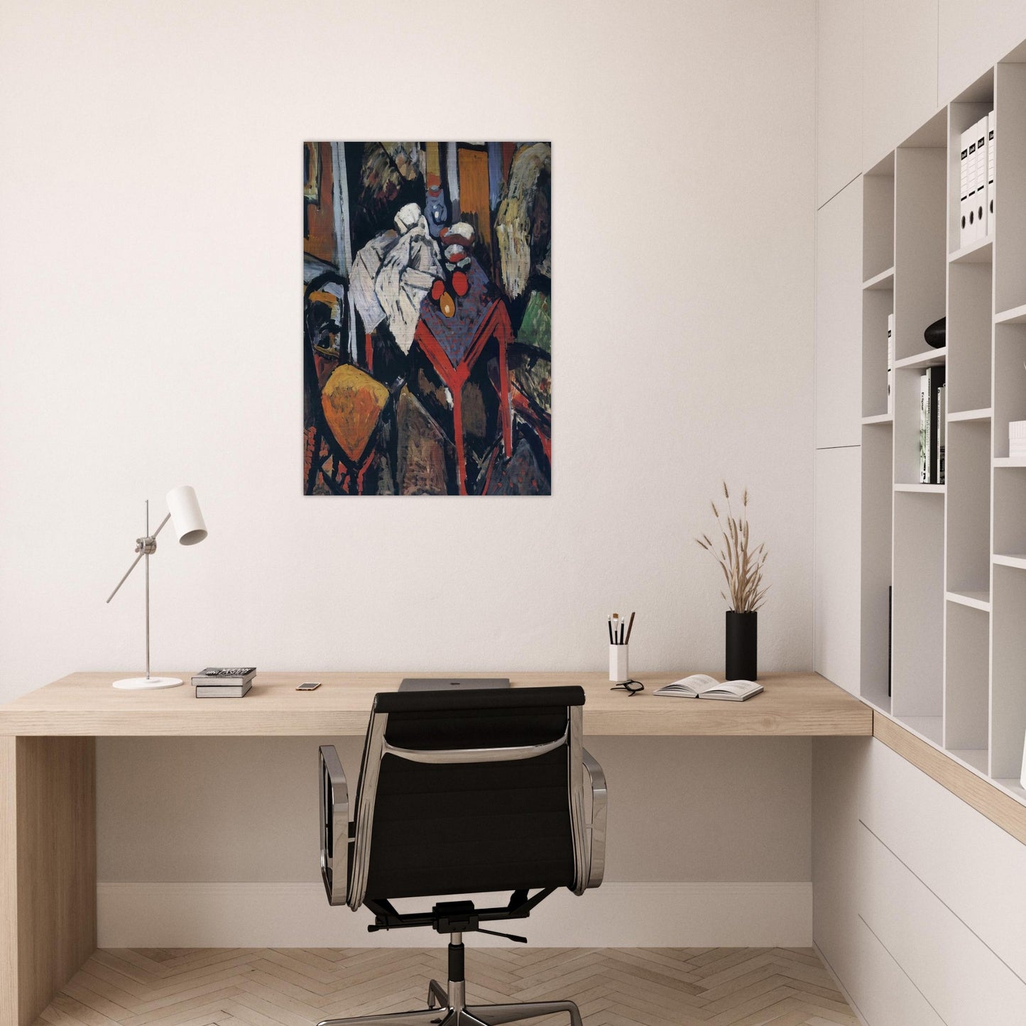 STILL LIFE ON THE RED TABLE 1904 - Andre Derain Brushed Aluminum Print - 70x100 cm / 28x40 inches | Andre Derain Aluminum Print | Andre Derain Prints
