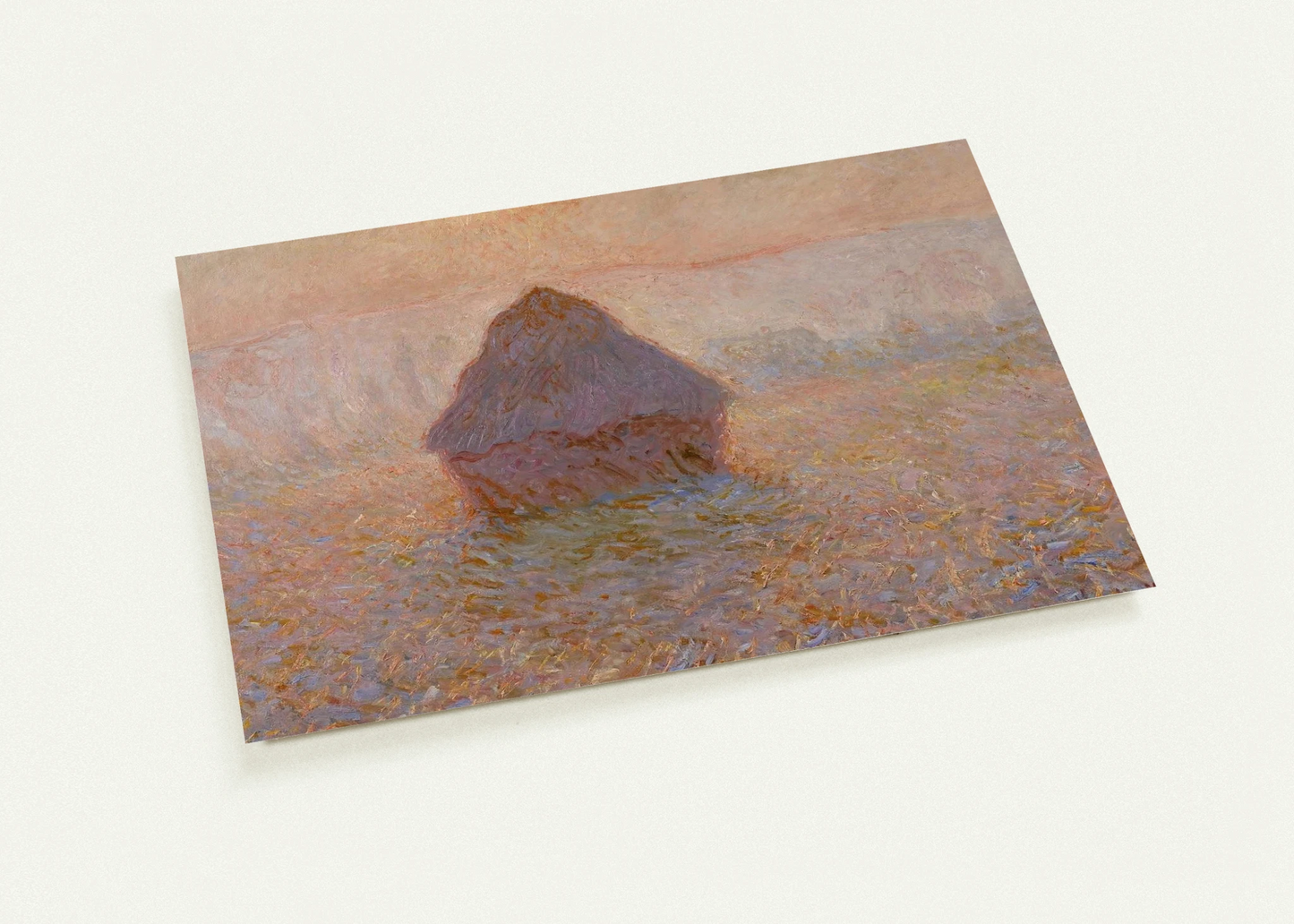 Grainstack, Sun in the Mist By claude monet Pack of 10 Post Cards | claude monet Post Cards | A6 (10.5 x 14.8 cm) - 4.1 x 5.8 inches