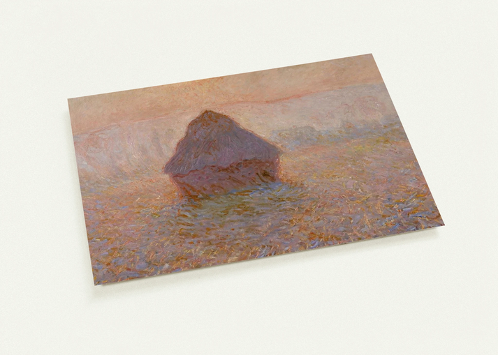 Grainstack, Sun in the Mist By claude monet Pack of 10 Post Cards | claude monet Post Cards | A6 (10.5 x 14.8 cm) - 4.1 x 5.8 inches
