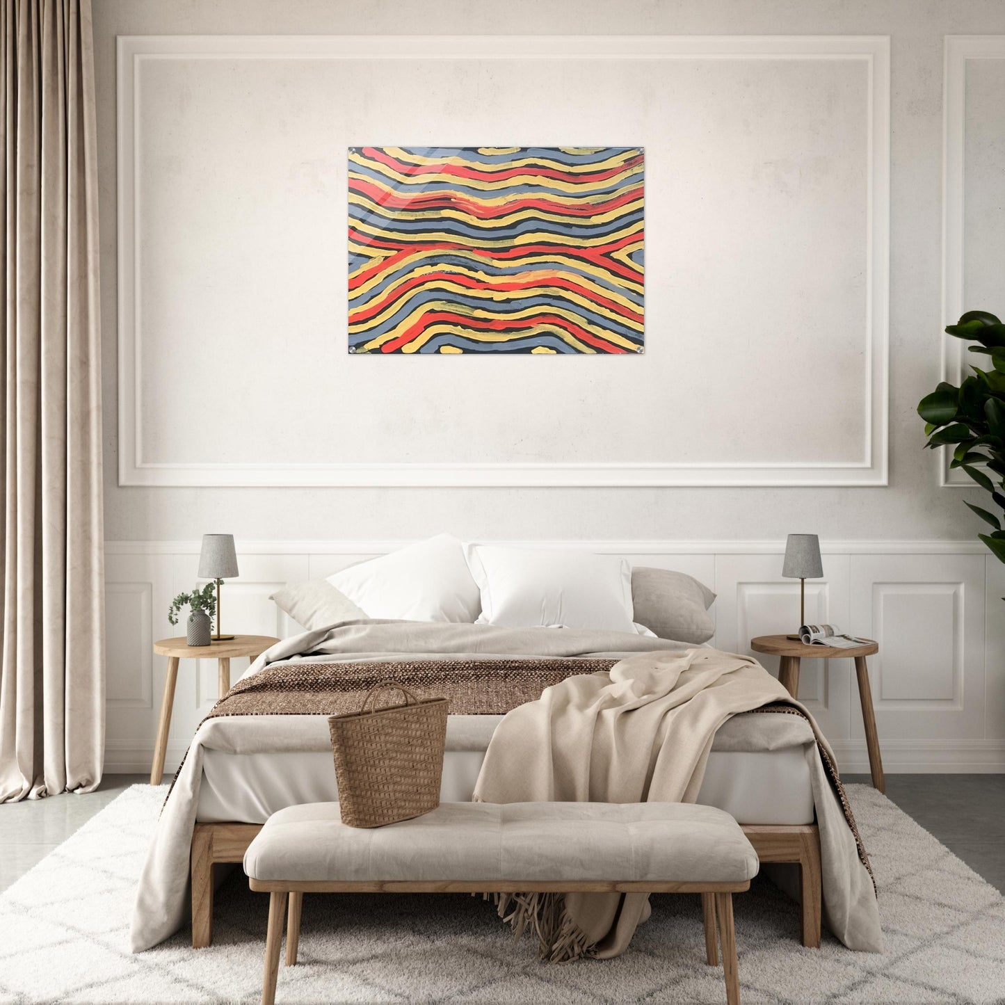 Worm Dreaming - 1997 - Clifford Possum Tjapaltjarri Acrylic Print - 70x100 cm / 28x40″ inches