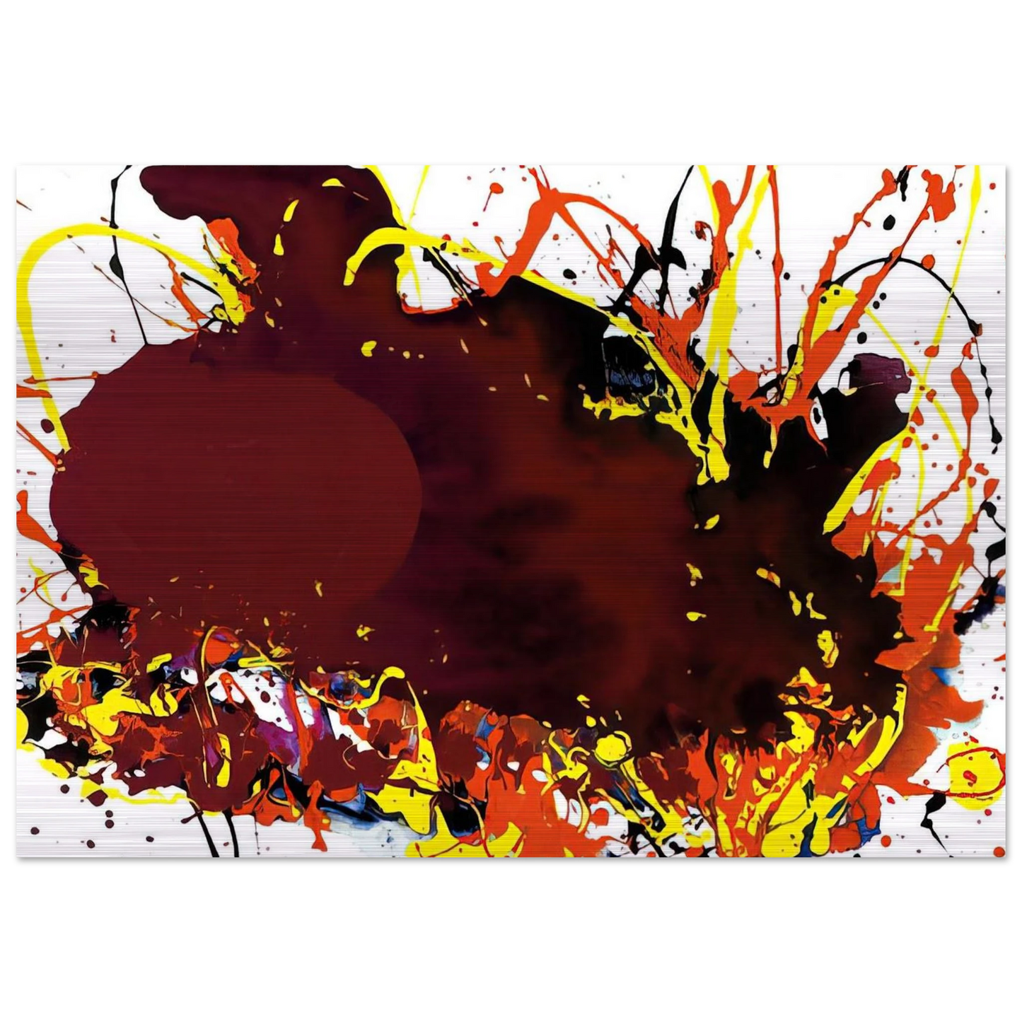 Untitled  SFP94-139  SFF 1809  - Sam Francis Brushed Aluminum Print - 70x100 cm / 28x40 inches | Sam Francis Aluminum Print | Sam Francis Prints
