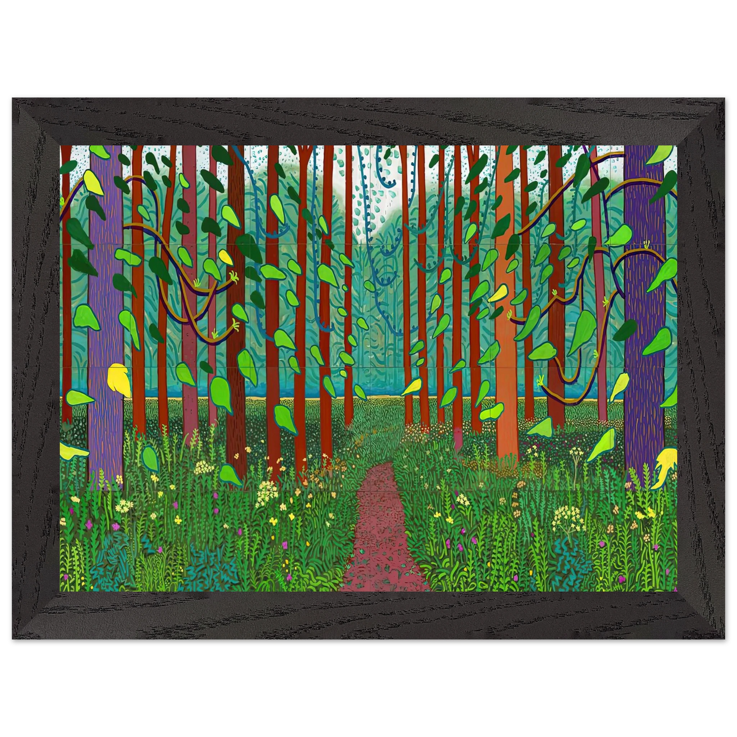 David Hockney - David Hockney Wall art - 21x29.7 cm / 8x12" - Premium Wooden Framed Poster With Fine Art Paper-canvas - Wood frame