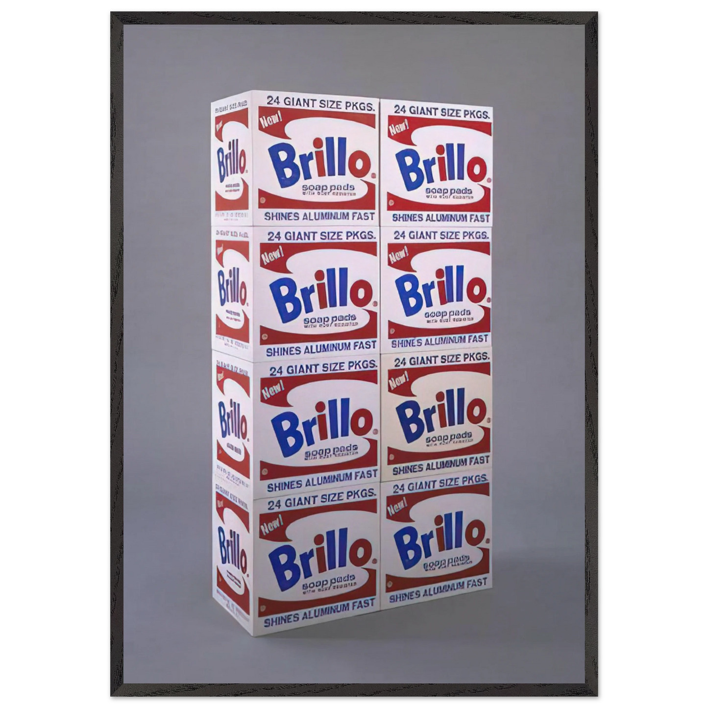 Brillo Soap Pads Boxes - Andy Warhol 70x100 cm / 28x40 inches Framed Art Print – Black Wooden Frame