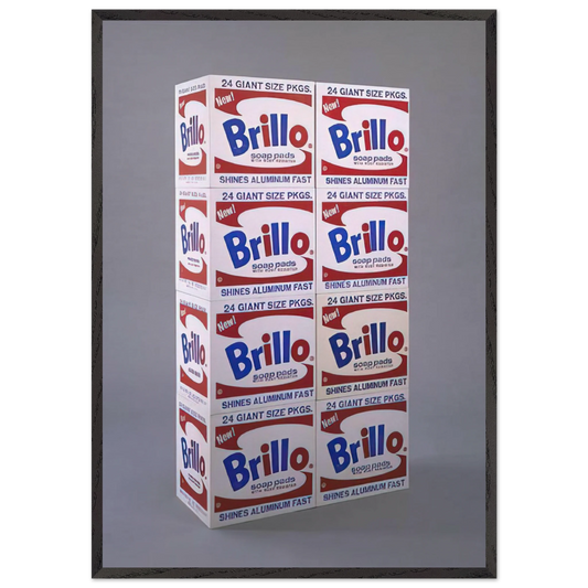 Brillo Soap Pads Boxes - Andy Warhol 70x100 cm / 28x40 inches Framed Art Print – Black Wooden Frame