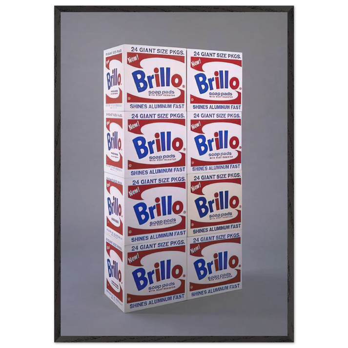 Brillo Soap Pads Boxes - Andy Warhol 70x100 cm / 28x40 inches Framed Art Print – Black Wooden Frame