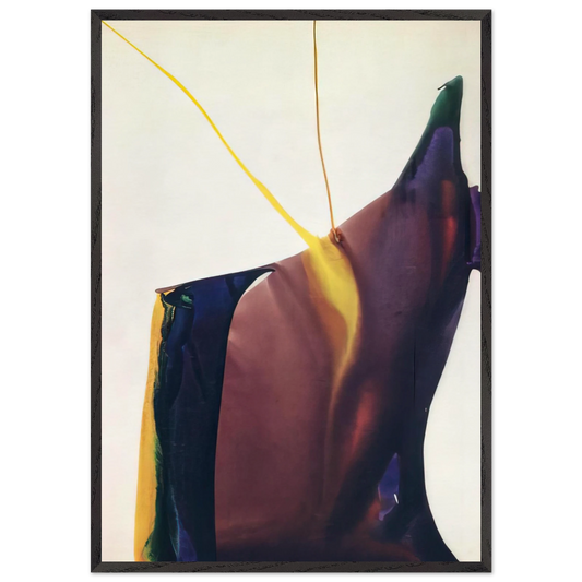 Phenomena Yellow Strike - 1963 - Paul Jenkins 70x100 cm / 28x40 inches Framed Art Print – Black Wooden Frame
