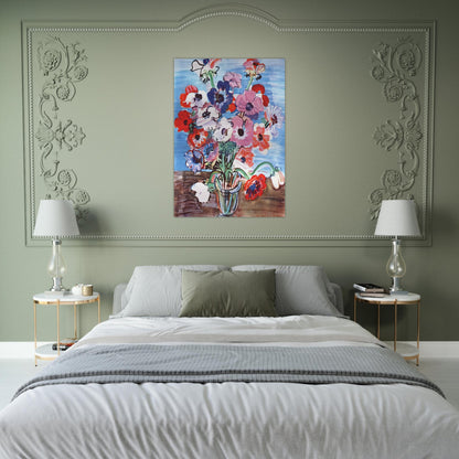 ANEMONES 1937 - Raoul Dufy Brushed Aluminum Print - 70x100 cm / 28x40 inches | Raoul Dufy Aluminum Print | Raoul Dufy Prints