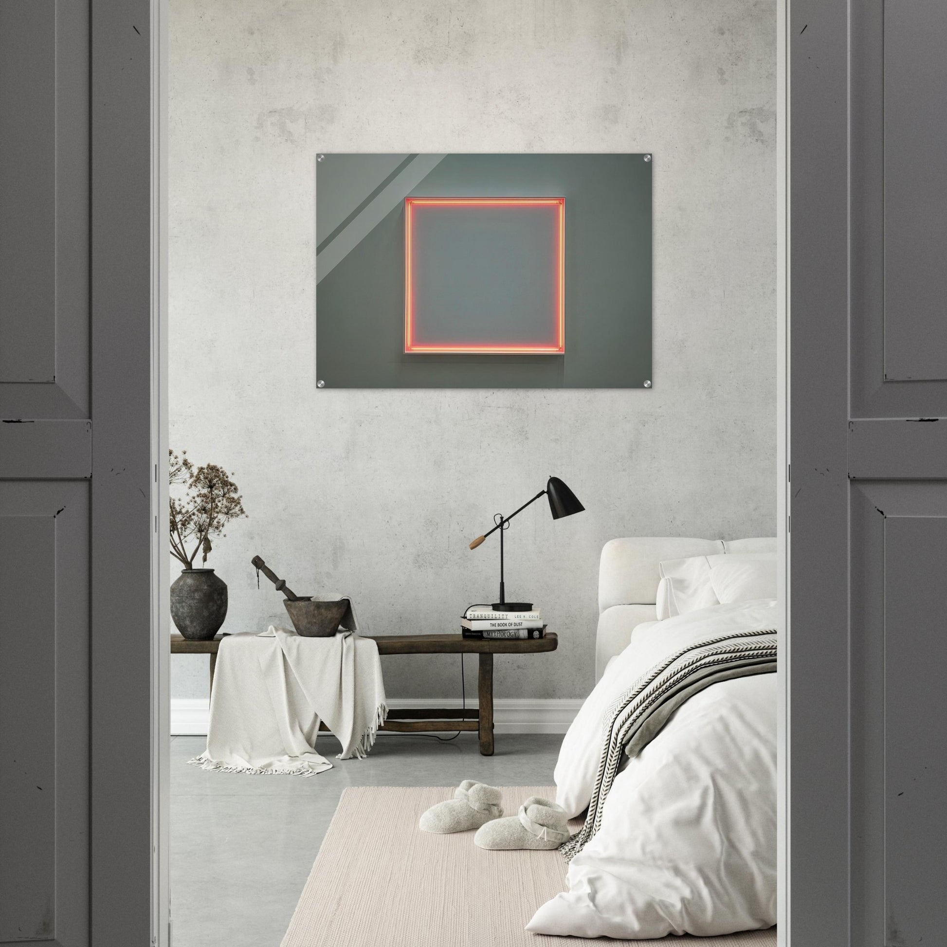 4 rythmes interférents en formant un carré - 1972 - Francois Morellet Acrylic Print - 70x100 cm / 28x40″ inches