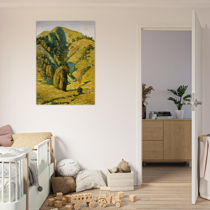 Hill of the Sun, San Anselmo, California - Childe Hassam Brushed Aluminum Print - 70x100 cm / 28x40 inches | Childe Hassam Aluminum Print | Childe Hassam Prints