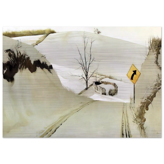 RING ROAD - Andrew Wyeth Brushed Aluminum Print - 70x100 cm / 28x40 inches | Andrew Wyeth Aluminum Print | Andrew Wyeth Prints