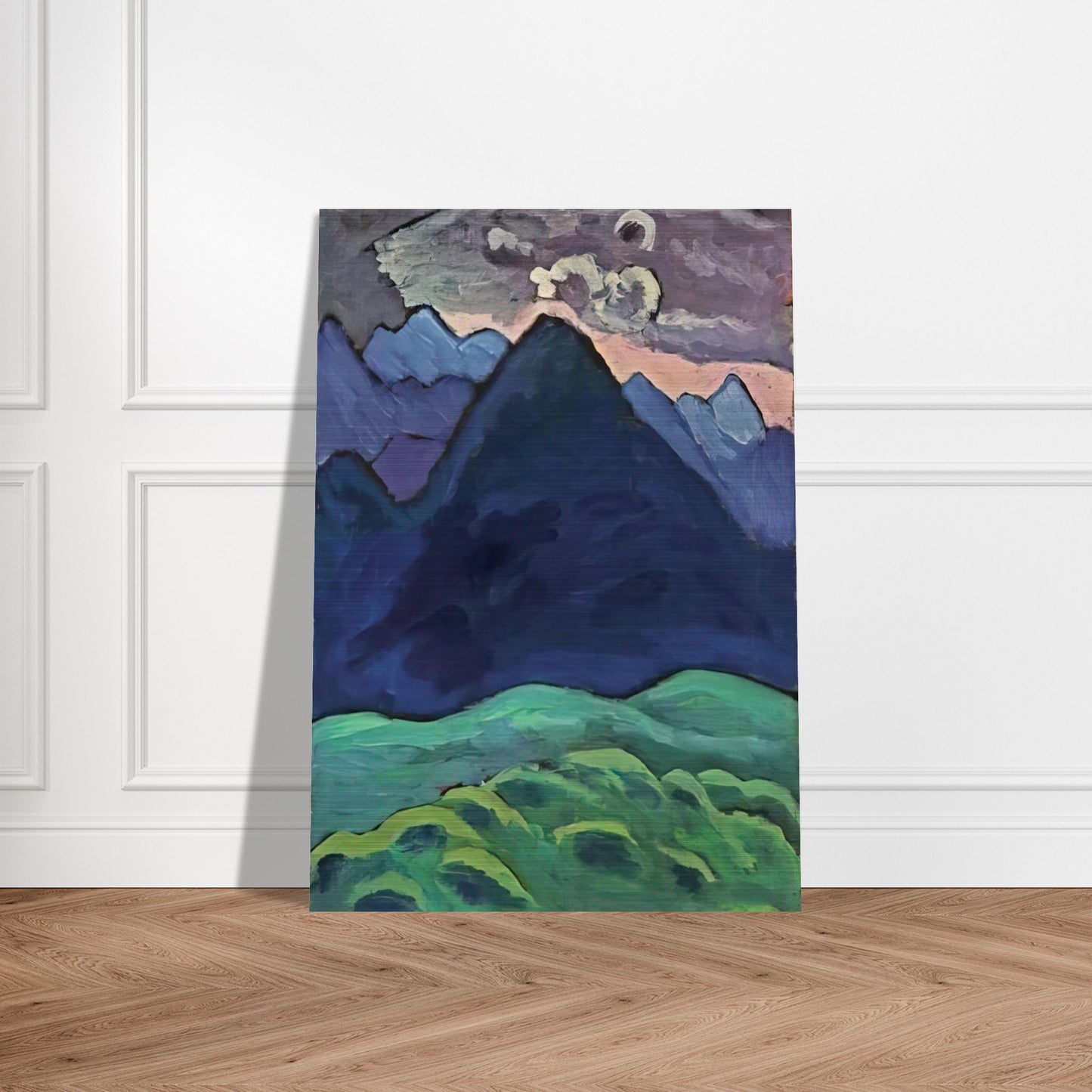 BLAUER KEGELBERG 1930 - Gabriele Munter Brushed Aluminum Print - 70x100 cm / 28x40 inches | Gabriele Munter Aluminum Print | Gabriele Munter Prints