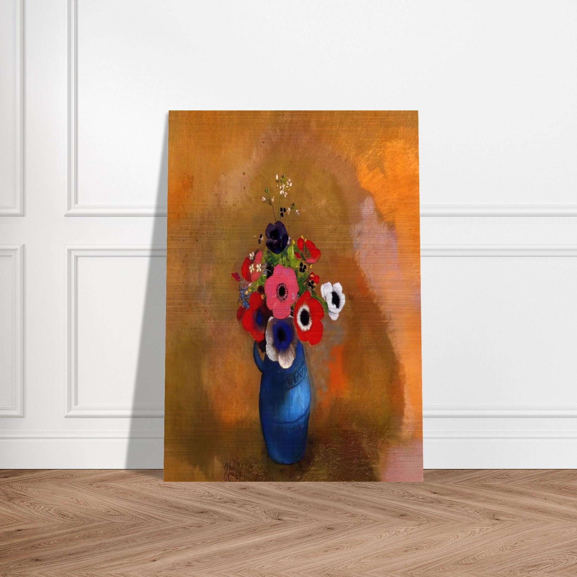 BOUQUET OF ANEMONES - Odilon Redon Brushed Aluminum Print - 70x100 cm / 28x40 inches | Odilon Redon Aluminum Print | Odilon Redon Prints