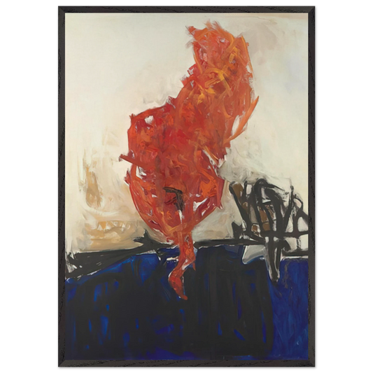 Home of the Sun - 1957 - Theodoros Stamos 70x100 cm / 28x40 inches Framed Art Print – Black Wooden Frame