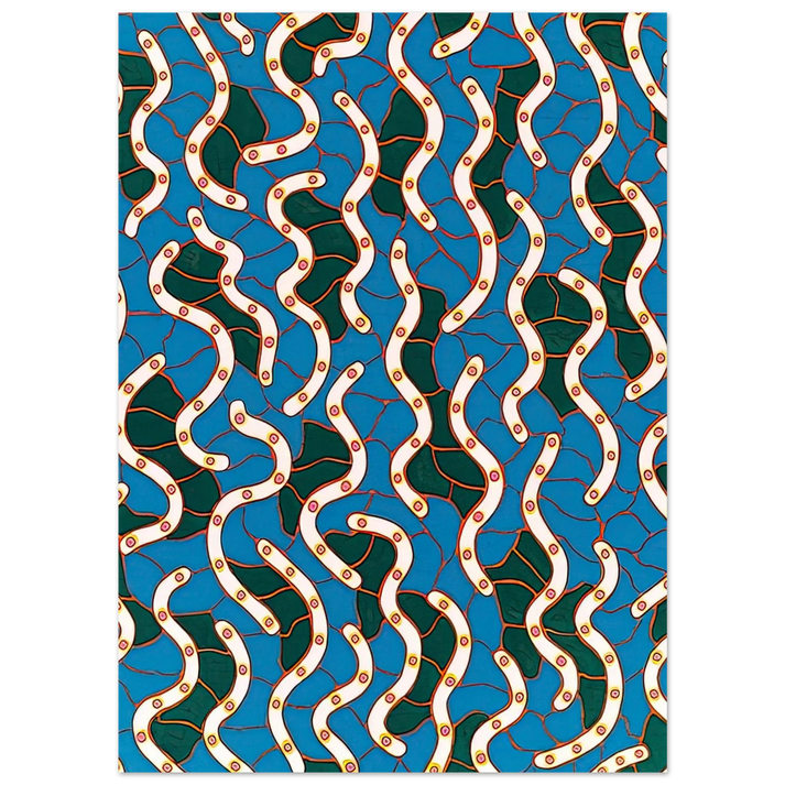 Yayoi Kusama - WAVES ON THE HUDSON RIVER 1988 Fine Art Poster