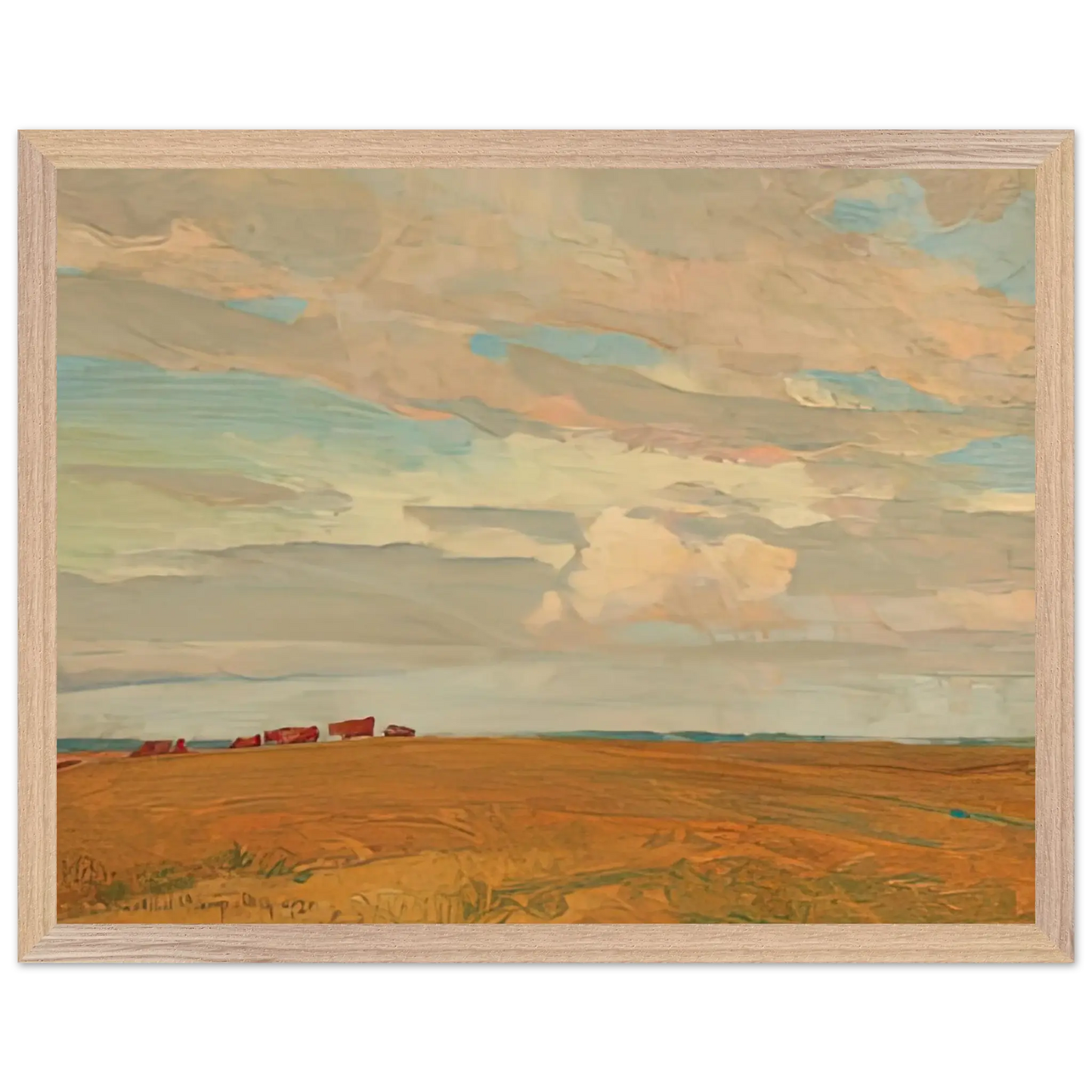 Maynard Dixon - PRAIRIE SAND HILL CAMP MAY 1921 1921 Wall art - 21x29.7 cm / 8x12" - Premium Wooden Framed Poster With Fine Art Paper - Black frame