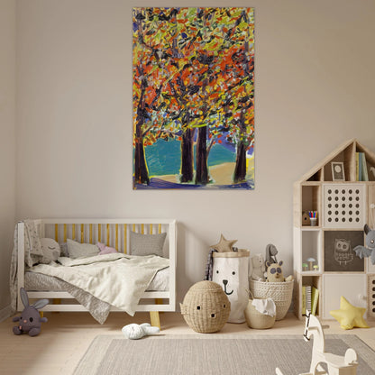 Autumn View, West Hurley, NY - 1984 - Ronnie Landfield Art Prints - 100x150 cm / 40x60″ inches | Ronnie Landfield Poster | Ronnie Landfield Prints