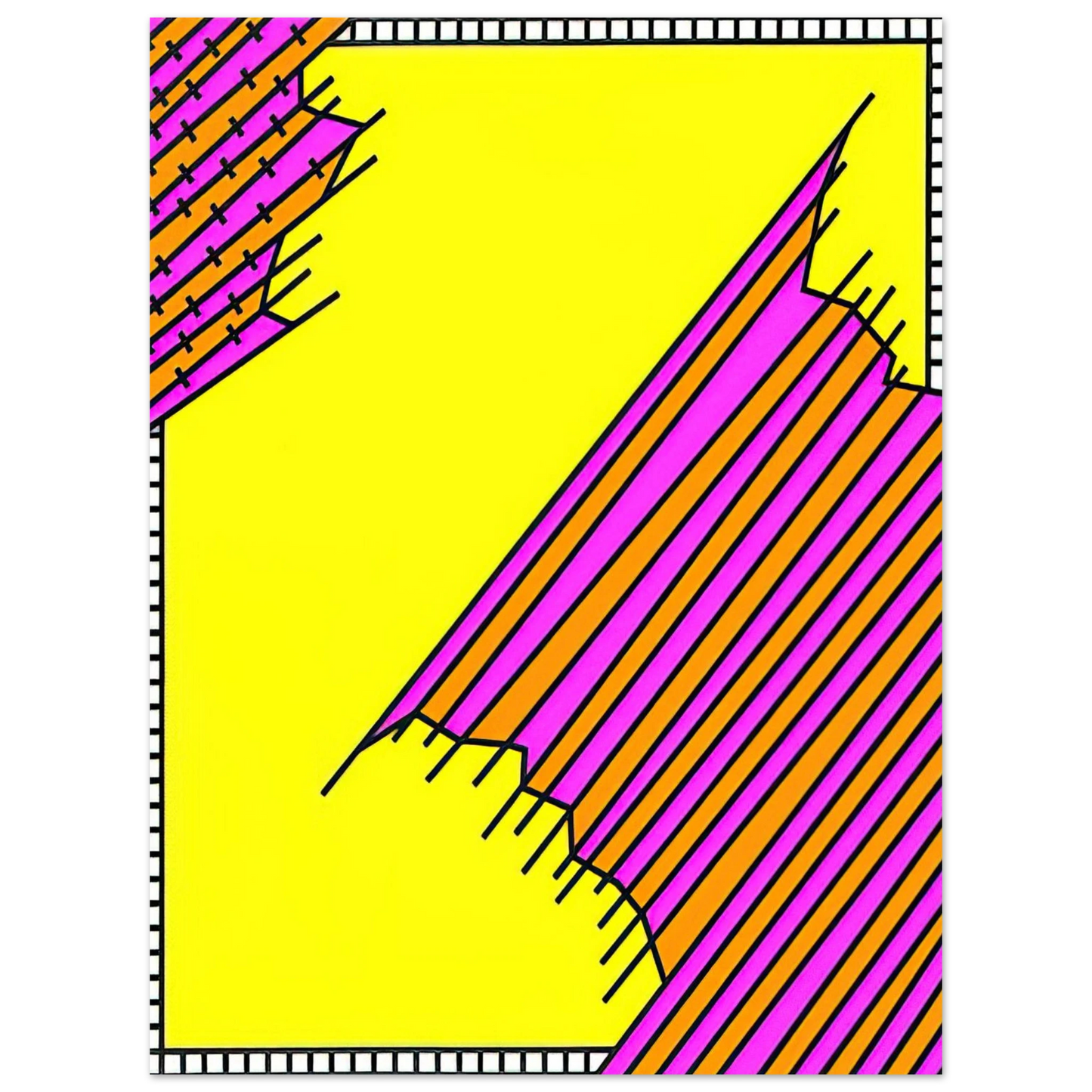 Nicholas Krushenick - Crossover - 1972  75x100 cm / 30x40inches Fine Art Poster