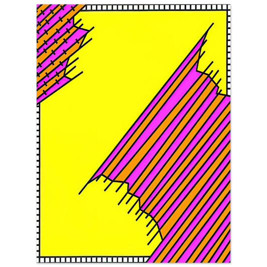 Nicholas Krushenick - Crossover - 1972  75x100 cm / 30x40inches Fine Art Poster
