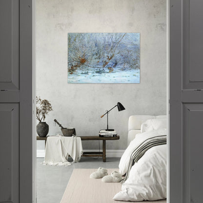 The Frost - claude monet Brushed Aluminum Print - 70x100 cm / 28x40 inches | claude monet Aluminum Print | claude monet Prints