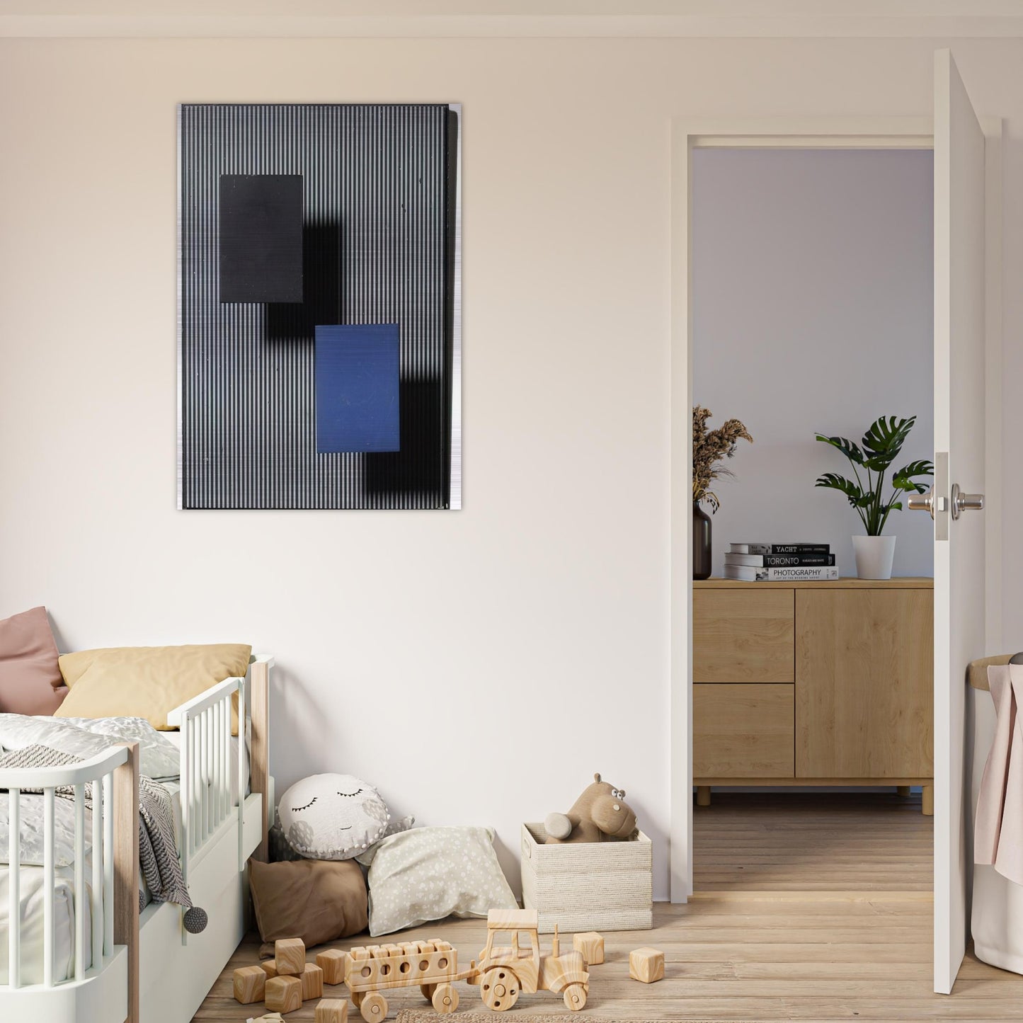 DOS CUADRITOS - Jesus Rafael Soto Brushed Aluminum Print - 70x100 cm / 28x40 inches | Jesus Rafael Soto Aluminum Print | Jesus Rafael Soto Prints