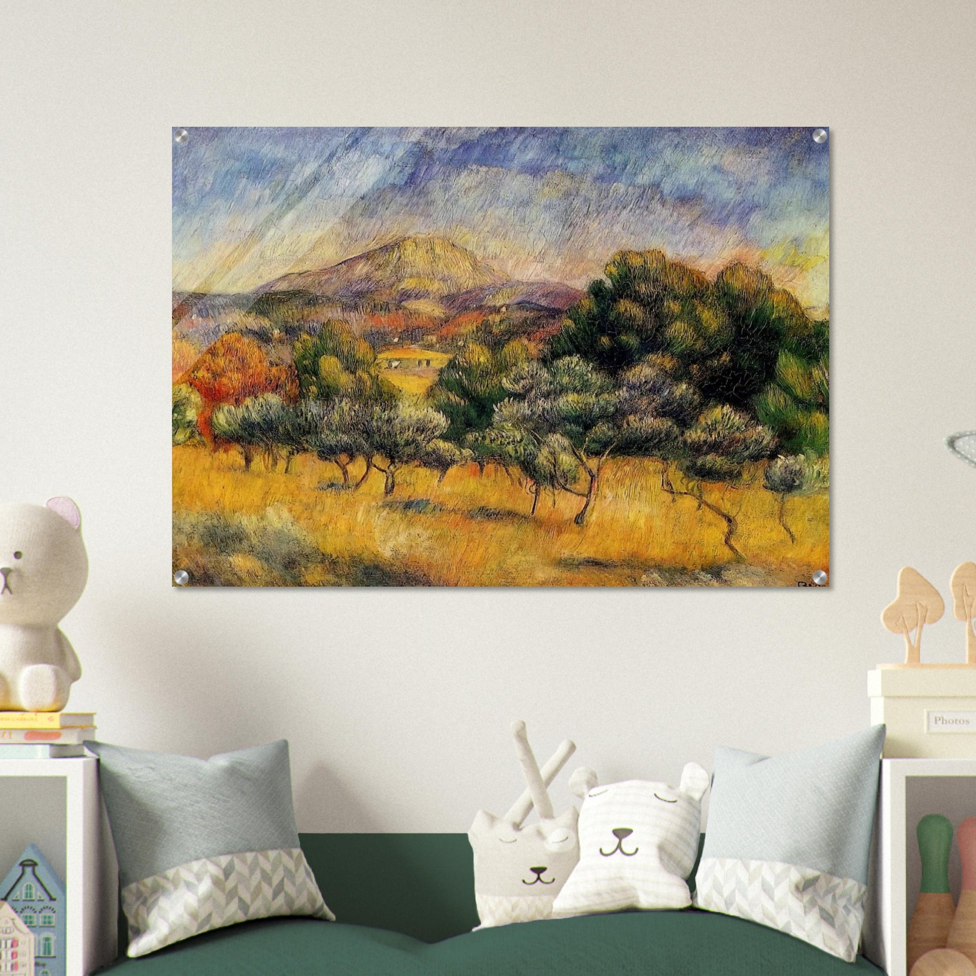 Mount Sainte Victoire - Pierre-Auguste Renoir Acrylic Print - 70x100 cm / 28x40″ inches | Pierre-Auguste Renoir Wall Art | Pierre-Auguste Renoir Prints