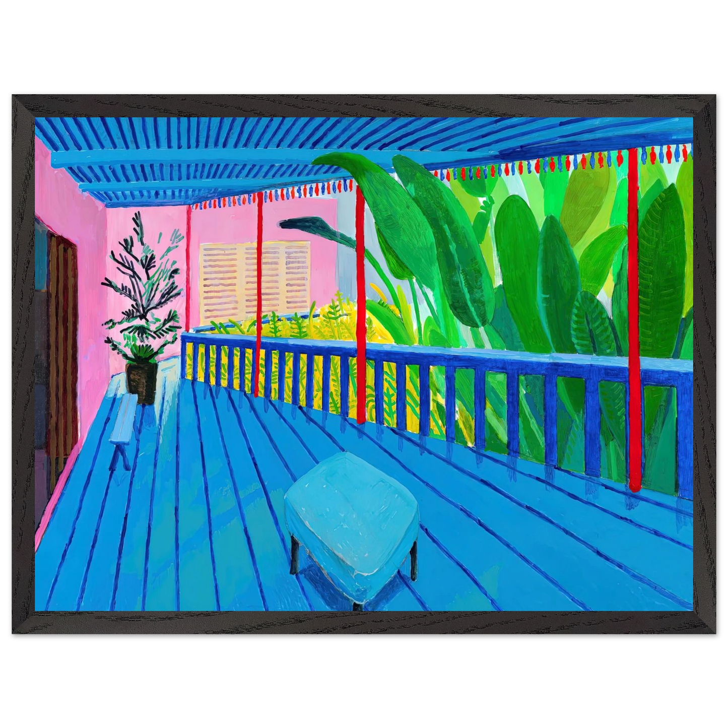 David Hockney - David Hockney Wall art - 21x29.7 cm / 8x12" - Premium Wooden Framed Poster With Fine Art Paper-canvas - White frame