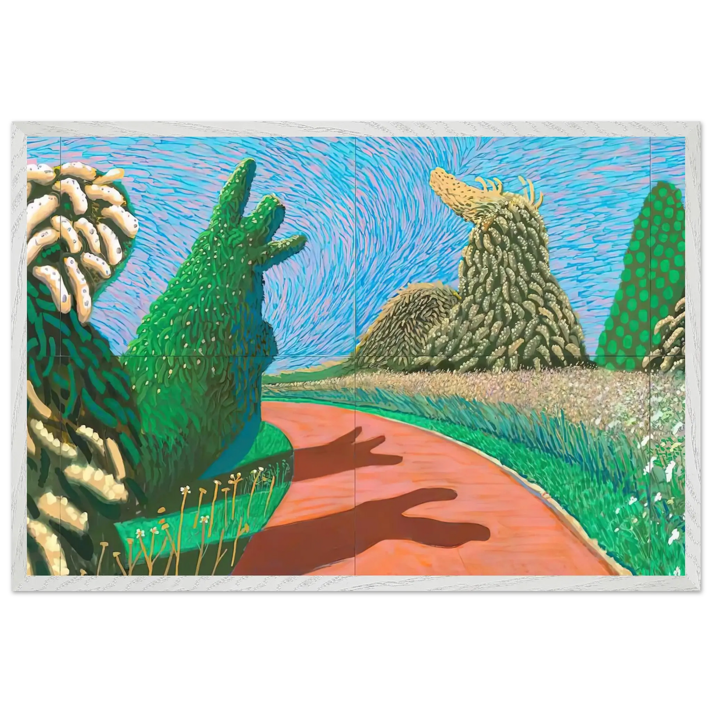 David Hockney - David Hockney Wall art - A3 (29.7 x 42  cm) - Premium Wooden Framed Poster With Fine Art Paper - Black frame
