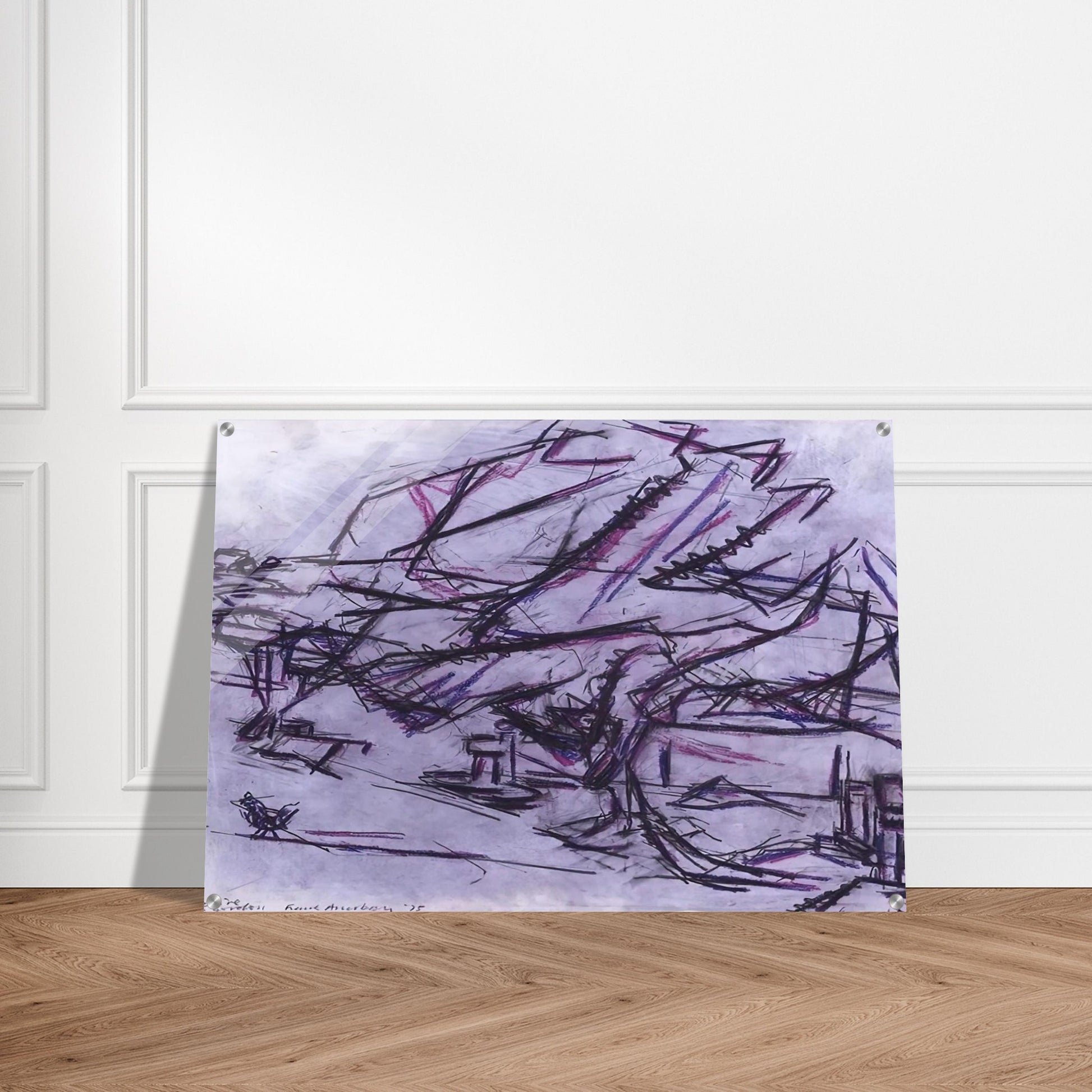 TREE AT TRETIRE - Frank Auerbach Acrylic Print - 70x100 cm / 28x40″ inches | Frank Auerbach Wall Art | Frank Auerbach Prints