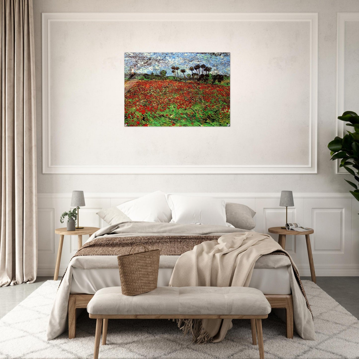 Field with Poppies - Vincent van Gogh Acrylic Print - 70x100 cm / 28x40″ inches